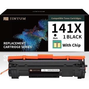JINTUM 141X Compatible Toner Cartridge Replacement for HP 141X Black Toner Cartridge for HP W1410X Works with HP M110w, MFP M140w, MFP M139w Printers (with Chip)
