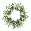 Pinkpum 20'' Eucalyptus Wreath for Front Door, Porch, Window - Green Decor for Home, Farmhouse - Spring, Summer, Fall, All Seasons