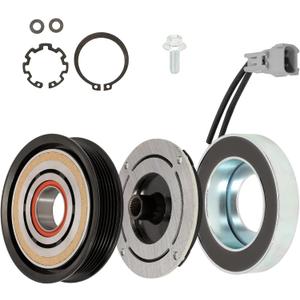 Air Conditioner AC Compressor Clutch Kit Fit for Ram 1500 2014-2019, 1500 Classic 2019-2022, 3.6LAC Compressor Clutch Set for 7SBH17/7SBH17C Compressor 68232388AD/68232392AC