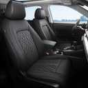for Honda HRV Seat Covers 2016-2018 EX EX-L & 2016-2022 LX, Custom Fit Car Seat Cover Full Set, Luxury Leather HR-V Seat Protectors, Waterproof SUV Interior Cushions Accessories, Black