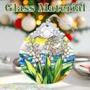 3 x Christmas Ornaments: Stained Glass-Style May Birth Flower Ornament  Christmas Tree Decorations, Holiday Party Gifts, Mother's Day & Birthday Gifts for Women, Mom & Grandma | Birth Flower Gift