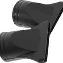 2PCS Professional Blow Dryer Narrow Concentrator - Specific Fit 4.3-4.5cm Diffusers, Black ABS Plastic Nozzle Replacement for Hair Dryer Attachments, Salon-Grade Flat Blow Styling Tools