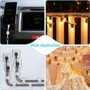 Abnii 100PCS Cable Clips, Adhesive Wire Clips Organizer Cord Clips Management, Cable Staples Outdoor Strong for Wall, Desk, Christmas Lights, String Lights, TV PC Ethernet Cable, Clear Small