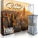 7.5x7.5FT Tension Fabric Pop Up Display Stand Trade Show Holder Backdrop Portable Aluminum Double-sided for Booth Exhibition Wedding Event - Stand Only