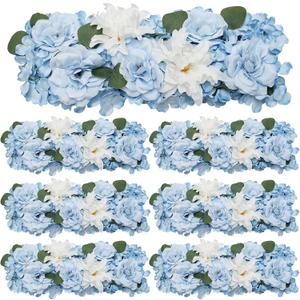 Pack of 6 Wedding Arch Decorations, 18 inch Artificial Flower Table Centerpieces Floral Arrangement for Wall Backdrop Party Bridal Shower Event Decor - Blue