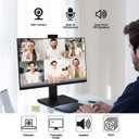 SKitphrati 27'' Business Webcam Monitor, 1080P IPS 120HZ, Video Conference Monitor - Built-in Adjustable 3MP Webcam, Mic Array, Speakers, Eye Care, Frameless, HDMI, DisplayPort, VGA, USB 2.0
