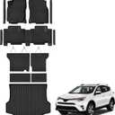 AUXKO All Weather Floor Mats Cargo Mat Door Sill for Toyota Rav4 2013-2018