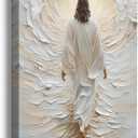 Reateforin Jesus Walking on Water Canvas Wall Art Modern Religious Wall Art Christian Gift Trendy Christian Living Room Home Decor Christ Print Jesus Artwork Posters Nursery Decor 12"X16" (12x16 inch (30*40cm))