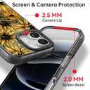 Bouvardia for iPhone 17 Case, Compatible with Magsafe, Cute Girly Design for Women, Shockproof & Aesthetic, Floral Theme - Sunflowers