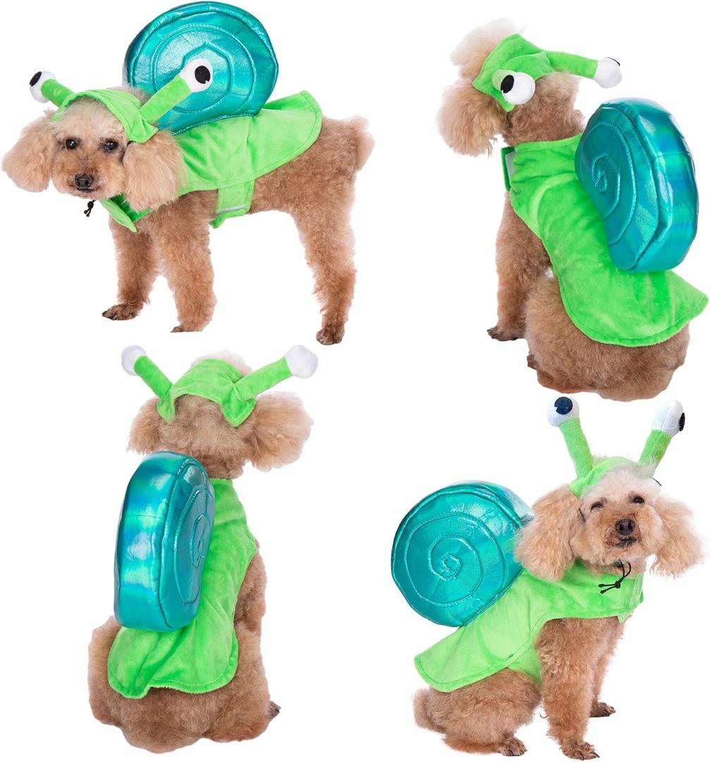 Yoption Dog Snail Costumes, Pet Halloween Cosplay Hoodie Funny Outfits Apparel for Puppy Dogs Kitten (S) (11.8'' in Neck Girth, 14.2'' in Chest)