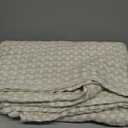 Bedsure Cooling Cotton Waffle Twin XL Blanket - Lightweight Breathable Blanket of Rayon Derived from Bamboo for Hot Sleepers, Natural, 66x90 Inches