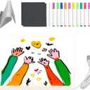 Acrylic LED Note Board - Clear Dry Erase Writing Board, Light Up Drawing Tablet, Adjustable Foldable Stand | Durable Acrylic PP Build, Erasable Creative Art Feature Product For Kids Teens Travel Paint