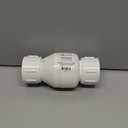 Homewerks VCK-P40-E7B In-Line Check Valve, Solvent x Solvent, PVC Schedule 40, 1.5-Inch , White