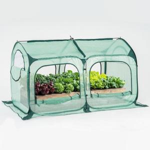 Pop up Greenhouse Tent Cover Tunnel Plant House,Large Gardening Flower Sunshine Room with Mesh Windows,Backyard PE Cover for Cold Frost Protector with Stakes and Rope Guys (Large Size)