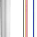 24 Inch Ceiling Fan Extension Downrod and Wires,Ceiling Fan Downrod,Ceiling Fans and Accessories Extension Downrod Replacement Parts,Polished Finish Matte White