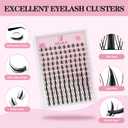 Uilulu Lash Clusters kit 10-16mm DIY Lash Extension Kit 120 D Curl Manga Lash Clusters 0.07D Wispy Individual Lashes Clusters False Eyelashes Eye Lash Kits At Home Lash Extensions Kit