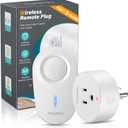 Remote Control Outlet,Remote Light Switch with 15A/1500W and 500 Feet RF Range,No Wiring Needed Smart Plug for Small Electrical Appliance with Anti-Surge 4000V (White)