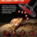 REPTI ZOO 2Pack Ceramic Heat Emitter 60W Reptile Heat Lamp Night Heat Lamp Bulbs Reptile Terrarium Heat lamp Tank Heat Bulb for Turtle Bearded Dragon Gecko Lizard Snake Chicken E26