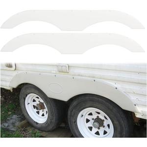 ECOTRIC RV Fender Skirt Replacement Tandem Trailer for RVs Campers and Trailers - White