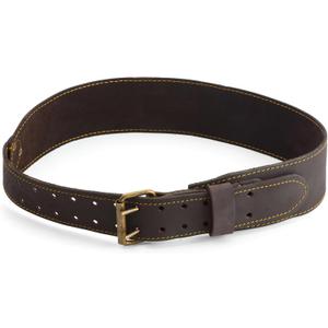OX 3 INCH LEATHER TOOL BELT FOR TOOL POUCH BAGS - SMALL/MEDIUM | SMALL/MEDIUM 3" WIDE LEATHER BELT FOR TOOL POUCHES - ADJUSTABLE FIT WITH PERIMETER STITCHING AND RIVETS FOR CONSTRUCTION WORK.