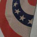 Ceenna Patriotic Half Round Doormat 4th of July Coir Door Mat Indoor Outdoor Patriotic Star Doormat Red White Blue Rugs for Independence Memorial Day Porch Front Decoration, 30 x 18 Inch