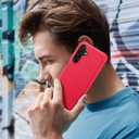 FNTCASE for Samsung Galaxy A26-5G Case: Dual Layer Protective Heavy Duty Cell Phone Cover Shockproof Rugged with Non Slip Textured Back - Military Protection Bumper Tough - 2025, 6.7 inch (Red)