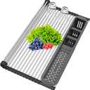 Extra Large Black Expandable Roll Up Dish Drying Rack,Over The Sink Kitchen Rolling up Dish Drainer, for Kitchen Sink CounterFoldable Sink Cover with Removable Utensil Holder(Expandable Width Size)