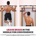 ONETWOFIT Pull Up Bar for Doorway, 440 lbs Heavy Duty Upper Body Fitness Workout Bar for Home Gym Exercise, Multi-Grip Strength Wall Mounted Door Frame Chin-Up Bar for Almost All Doors