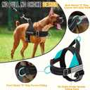 Lukovee No Pull Dog Harness & Leash Set - Heavy Duty Dog Vest Harness with Soft Padded for Medium Large Dogs, Adjustable Reflective Tactical Pet Harness for Easy Walk and Training (M, Black)