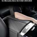 Egreat Center Console Armrest Cover for Mercedes Benz GLC X254 350e 300 2023-2025, C Class C300 2022-2025, Leather Armrest Console Cover with Side Storage Pockets