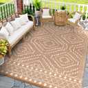 Wonnitar Outdoor Rugs 9x12 Waterproof Plastic Straw Rug, Large Outdoor Camping Rug for RV, Reversible Portable Outside Lightweight Area Rug for Backyard Balcony Beach Picnic, Beige
