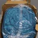 Bedsure King Size Comforter Set - GentleSoft 3 Pieces Fluffy Double-Side Fleece Comforter Set, Cozy Striped Room Decor Aesthetic, Luxury Teal King Bedding with 2 Pillowcases, 104x90 Inches