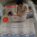 Skip Hop Baby Bath Tub 4-in-1 Grow with Baby Infant to Toddler Bathtub with Supportive Sling and Sit-Up Support Wave Age 0m+