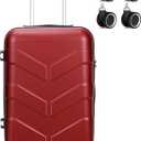 Carry On Luggage Suitcase & Repalcement Luggage Wheels 4 Pcs