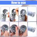 4 x 2pcs Replacement Stopper with 4pcs Seal O-Ring Gasket for Thermos Funtainer 16oz Stainless Steel Vacuum Insulated Bottle, Flower Silicone Lid Plug with Gasket & Tweezers (Transparent)