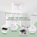 3Pcs 11" x11" Bathroom Exhaust Fan Cover with Spring, Square Ceiling or Wall Mounted Exhaust Fan, Ceiling Fan, Air Diffuser, Diverter Ventilation Hood, Ventilation Fan Plastic Cover
