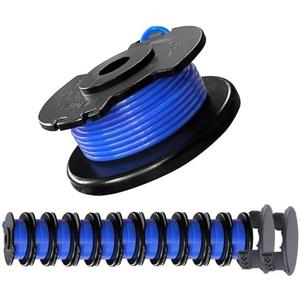 A ANLEOLIFE AC14RL3A String Trimmer Replacement Line with AC14HCA Cap, 11ft/0.065" Autofeed Spools for 18V, 24V and 40V Cordless Trimmers(11 Spools & 1 Cap)