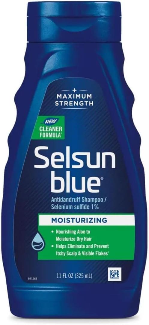 Selsun Blue Moisturizing with Aloe Dandruff Shampoo 11 oz (Pack of 1)