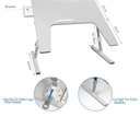 Armrest Laptop Desk for Couch and Bed,Hospital Bed Table,Lap Desk Pillow,Large Adjustable Bed Desk for Laptop with Drawer and Tablet Slot, U-Table for Reading, Gaming, Writing,Eating,Drawing