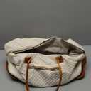 Weekender Bags for Women, Travel Tote Duffle Bag Carry On Overnight Bag with Cosmetics Bag and Crossbody Purse for Gym Hospital, Gifts for Women, Beige Brown (Medium)