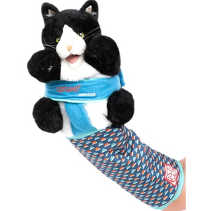 Shyyween Cat Puppet Wrestler, Cat Wrestling Toy Puppet Hand Glove with Tough Padding for Safe and Fun Interactive Play, Relieve Boring Games(Black White)