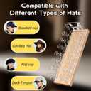 Lampeez Light up Hat Organizer, Acrylic Hat Holder with Solid Wooden Base with USB powered, Hat Stand for Baseball Caps Flat Caps Duck Tongue Cowboy Hats(Customized)