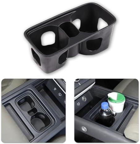 Black Center Console Cup Holder Compatible with Land Rover Defender 90 110 130 2020-2024 Car Cup Holder Expander Storage Box，Drink Cup Holder Organizer Accessories (for Defender 2020-2021)