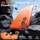 Magnetic for iPhone 17 Case, [Matte Solid Color] [Full Camera Protection] Protective Case for iPhone 17 - Orange