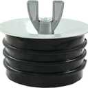 3 Inch Sewer Cleanout Cap, Durable Mechanical Test Plug Metal Sewer Drain Cover, Sewage Pipe Cap with Wing Nut for Pipes, Sinks, Pools