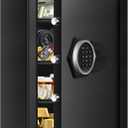 5.1 Cu ft Large Home Safes Fireproof Waterproof, Anti-Theft Digital Security Safe Box With Programmable Keypad & 3 Removable Shelves and Led Light, Fireproof Home Safe for Money Firearm Valuables