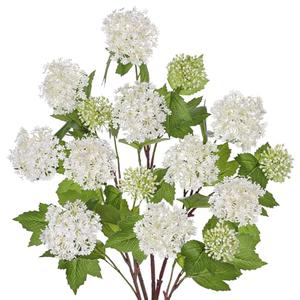 DILATATA Faux Hydrangea Flowers 24" White Artificial Hydrangea Spray with 3 Flower Heads, 5 Per Bag.Faux Hydrangeas Plastic Flowers Fake Hydrangeas for Indoor Outdoor Wedding Table Centerpieces Decor