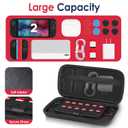 Simpeak 3 in 1 Accessories Travel Carrying Case Compatible with Switch 2 (2025), 1x Hard Shell Storage Bag with 2x Tempered Glass Screen Protector and 2 Pairs Thumb Grips Caps