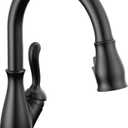 Delta Faucet Leland Touch Kitchen Faucet with Touchless Technology, Kitchen Faucet with Pull Down Sprayer, Black Kitchen Sink Faucet, Touchless Kitchen Faucet, Matte Black 9178TL-BL-DST