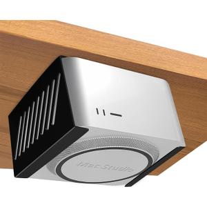 Freejia Under Desk Mount Holder for Mac Studio,Mounting Stand Bracket for M4 M3 M2 M1/ New M4 2025 (Max and Ultra),with Anti-Scratch Pad (Black)